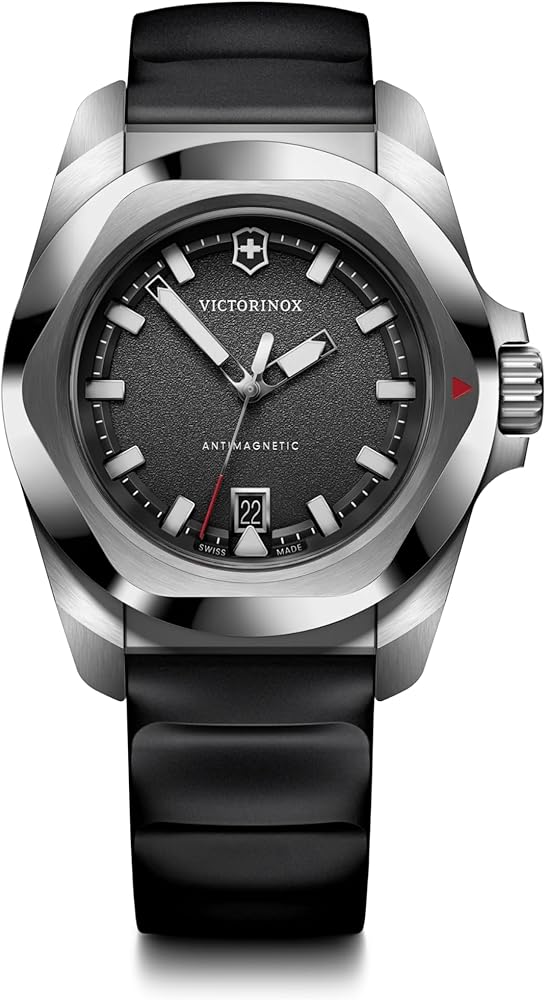 Amazon.com: Victorinox I.N.O.X Quartz Black Dial Black Rubber